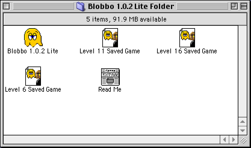 Blobbo folder